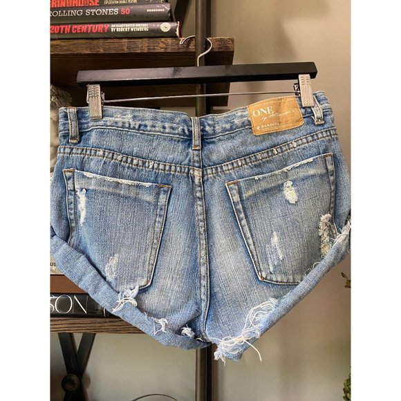 One Teaspoon Bandits Relaxed Fit Denim Shorts 28 - Picture 6 of 9